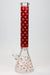 18" Luxury Patterned Glow in the dark 7 mm glass bong-Red - One Wholesale