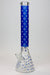 18" Luxury Patterned Glow in the dark 7 mm glass bong-Blue - One Wholesale