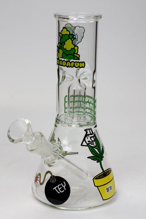 SDF Glass Ice bong Percolator Stickers-Green - One Wholesale