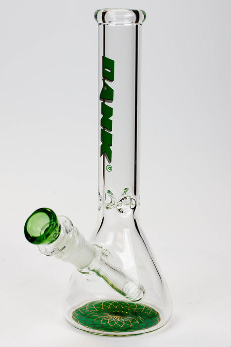 9.5" DANK beaker glass water bong-Green - One Wholesale