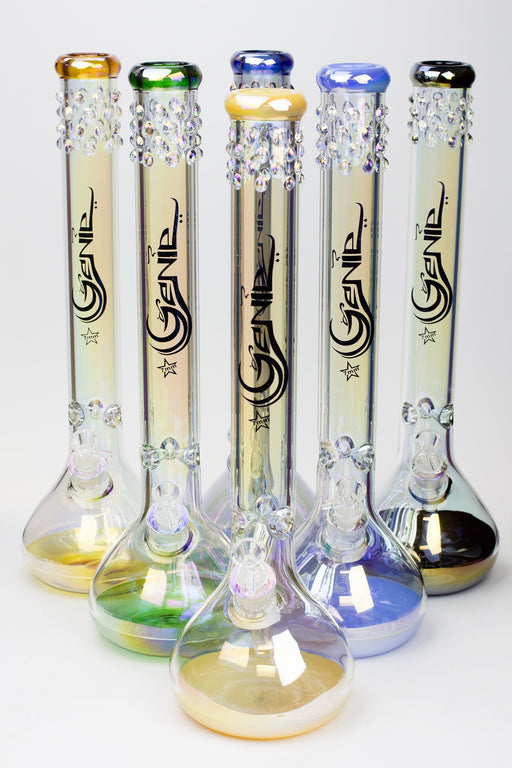 19" Genie Metallic 7 mm glass round glass bong Beaker Bong ONE