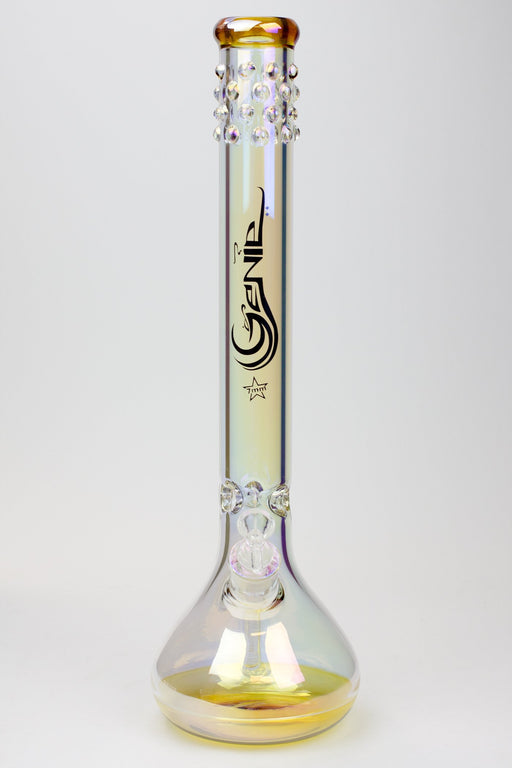 19" Genie Metallic 7 mm glass round glass bong Beaker Bong ONE A