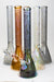 19" Genie Metallic sandblast 7 mm glass beaker bong- - One Wholesale