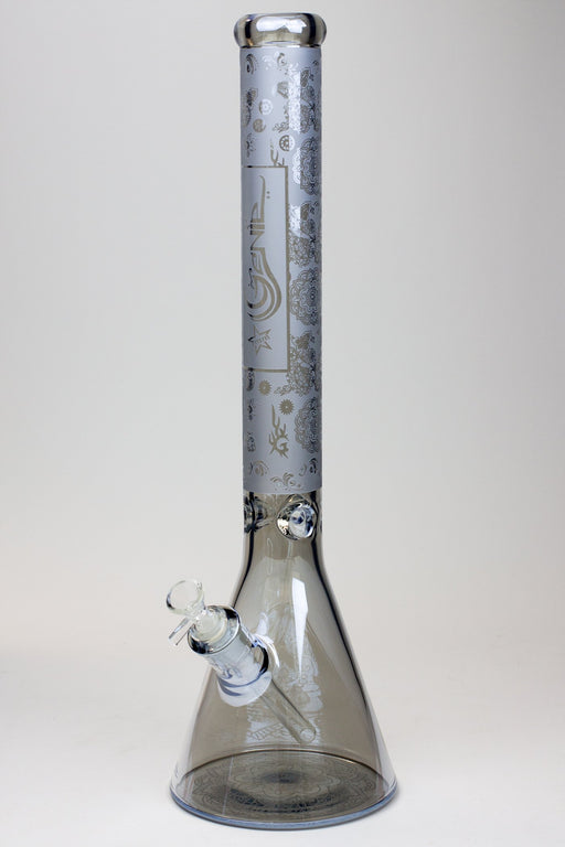 19" Genie Metallic sandblast 7 mm glass beaker bong Beaker Bong ONE A