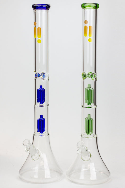 23" Infyniti Dual tree arms 7 mm glass water bong- - One Wholesale