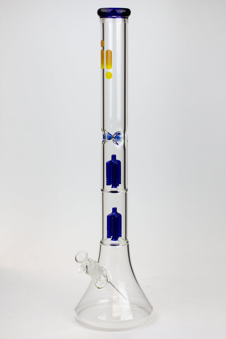 23" Infyniti Dual tree arms 7 mm glass water bong-Blue - One Wholesale