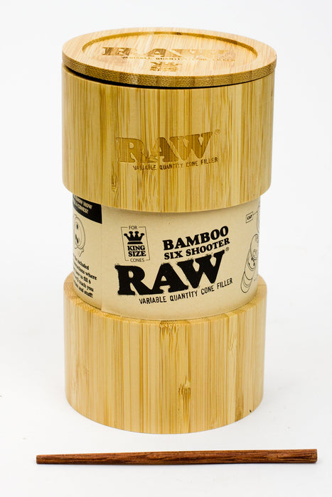 Raw Bamboo six shooter for King size cones- - One Wholesale