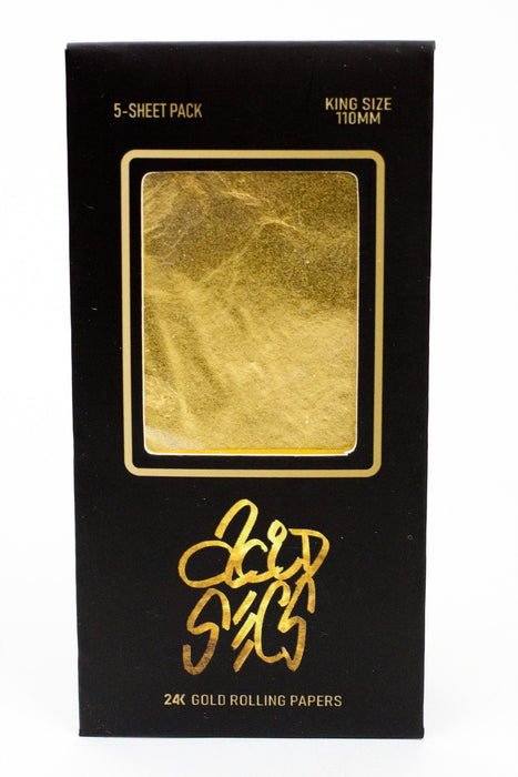 Acid Secs 24K Gold King size Rolling Paper-5-Sheets - One Wholesale