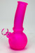 7" Glow in the dark glass water pipe-Pink - One Wholesale