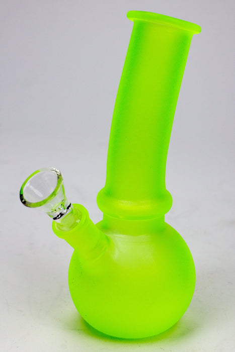 7" Glow in the dark glass water pipe-Yellow - One Wholesale