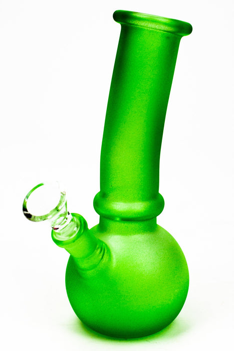 7" Glow in the dark glass water pipe-Green - One Wholesale