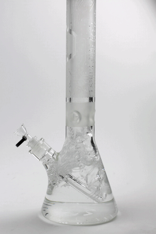 16" Genie 9 mm electric board graphic glass water bong Beaker Bong ONE