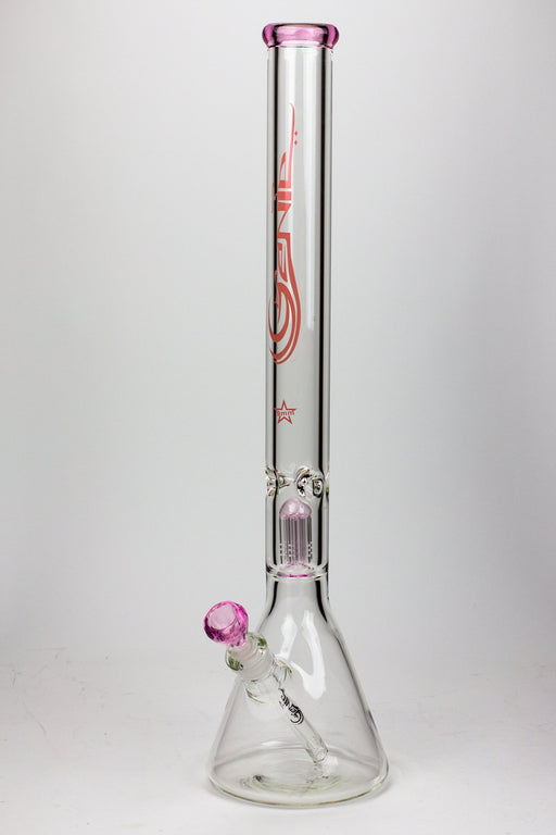 24" Genie 9 mm single percolator glass water bong Beaker Bong ONE Pink