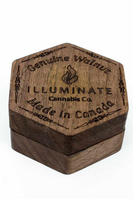 Genuine Walnut 2 parts Grinder Regular Grinder Illuminate Cannabis Co.