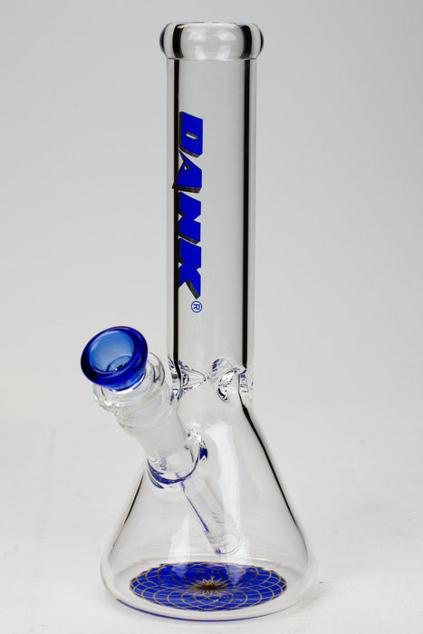 9.5" DANK beaker glass water bong (Wide Tube)-Blue - One Wholesale