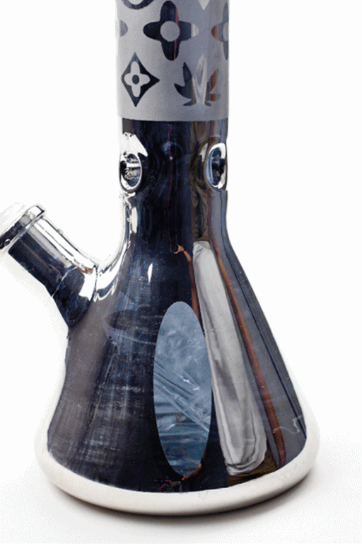 16" Luxury pattern 7 mm metallic beaker bong Beaker Bong ONE