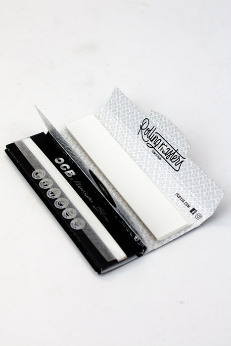 OCB King Slim Premium rolling paper with Tips- - One Wholesale