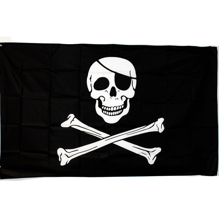 Skull Flag 3'x5'-Pirate - One Wholesale