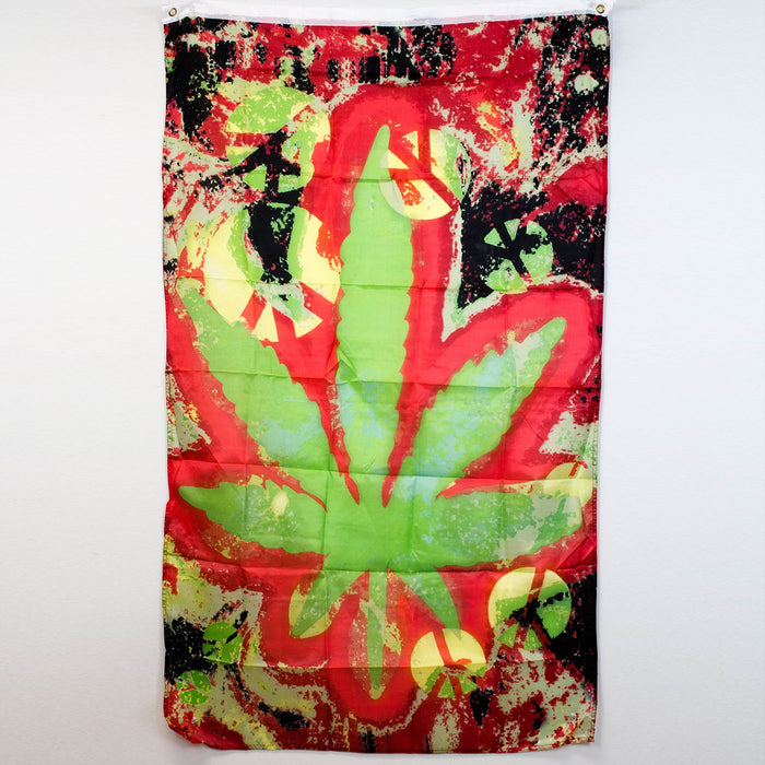 Cannabis Flag 3'x5'-Leaf Tie Dye - One Wholesale