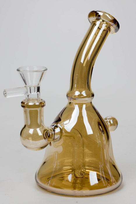 6" 2-in-1 fixed 3 hole diffuser bell Metallic tinted bubbler-Gold - One Wholesale