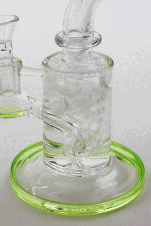 6" 2-in-1 fixed 3 hole diffuser bubbler Other Shaped Bong ONE