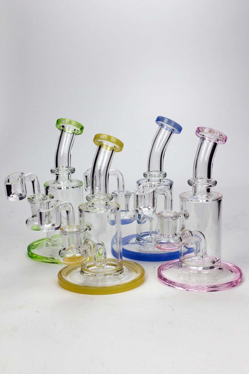 6" 2-in-1 fixed 3 hole diffuser bubbler Other Shaped Bong ONE