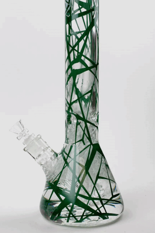 18" Spider web 9mm beaker glass bong Beaker Bong ONE