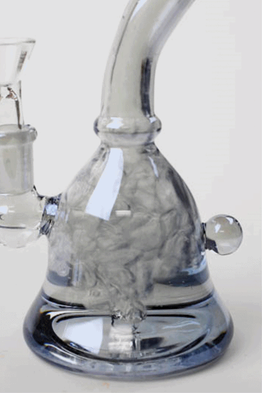6" fixed 3 hole diffuser bell Metallic tinted bubbler Other Shaped Bong ONE