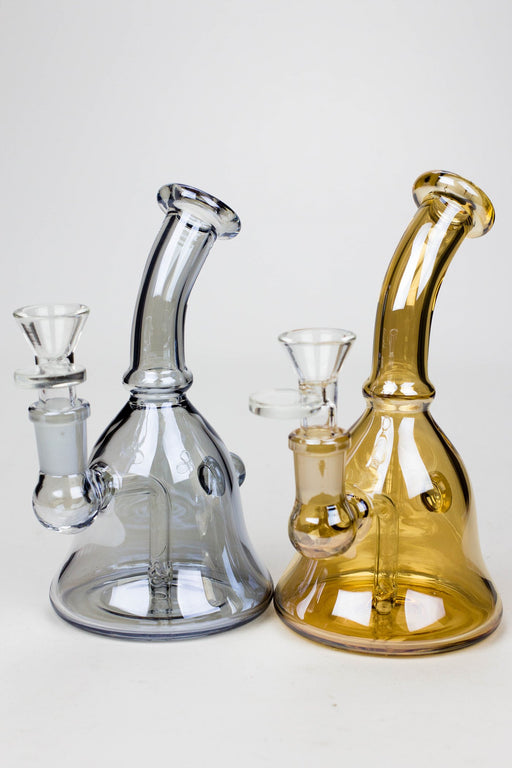 6" fixed 3 hole diffuser bell Metallic tinted bubbler Other Shaped Bong ONE