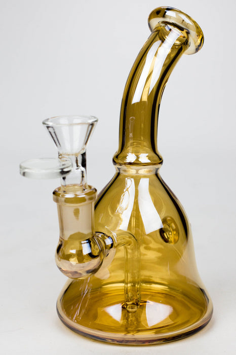 6" fixed 3 hole diffuser bell Metallic tinted bubbler-Gold - One Wholesale