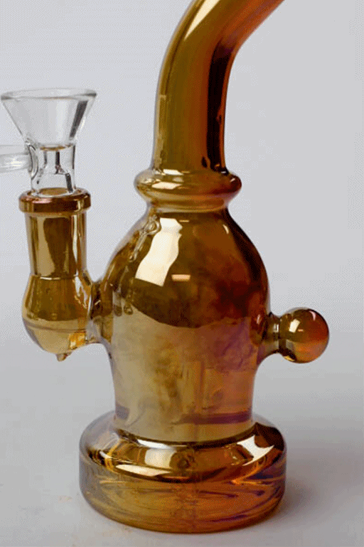 6.5" fixed 3 hole diffuser Metallic tinted bubbler Other Shaped Bong ONE