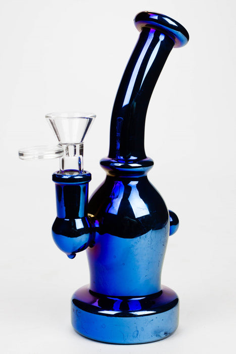 6.5" fixed 3 hole diffuser Metallic tinted bubbler-Blue - One Wholesale