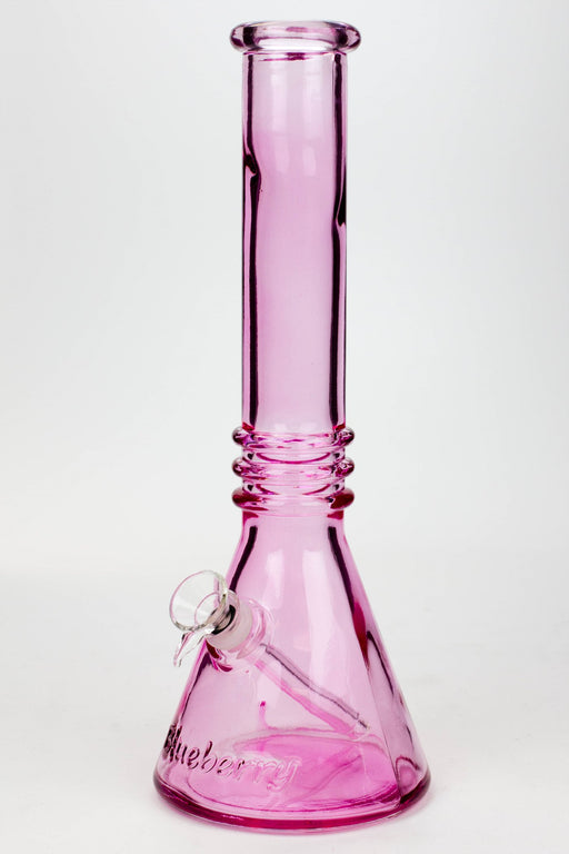 12" Blueberry colored soft glass water bong ( HX4003 ) Beaker Bong ONE Pink