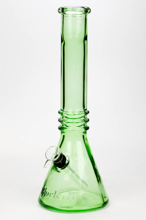 12" colored soft glass water bong-Green - One Wholesale