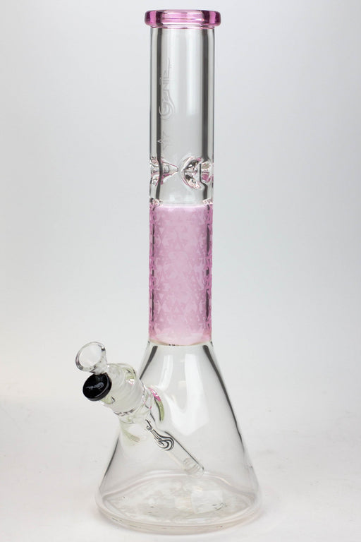 16" Genie 9 mm beaker glass water bong ( GB20022 ) Glass Bong ONE Pink