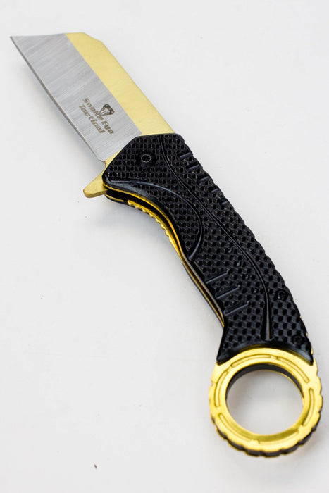 Snake Eye outdoor rescue hunting knife SE-5053-Black-Gold - One Wholesale