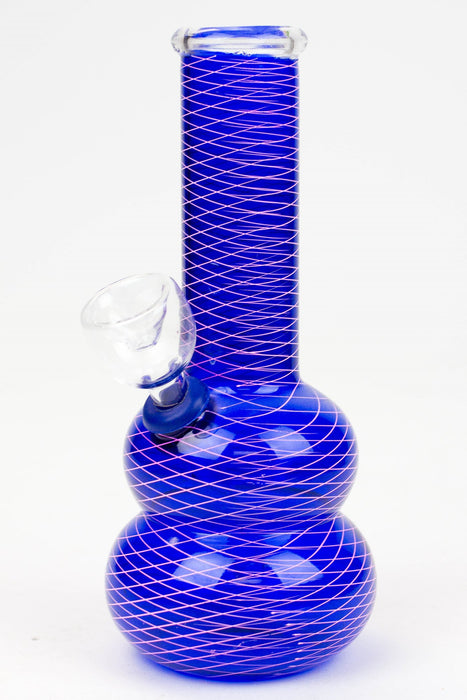 6" color glass water bong - 318-Blue - One Wholesale
