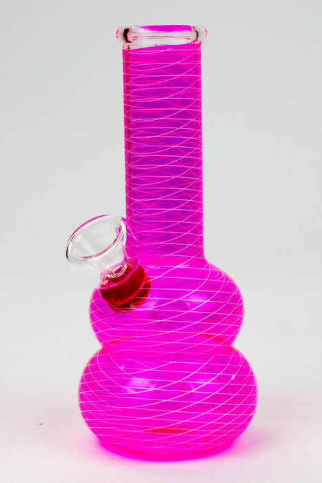6" color glass water bong - 318-Pink - One Wholesale