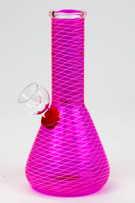 6 inches glass water bong - 320-Pink - One Wholesale