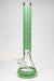 18" Diamond pattern Glow in the dark 7 mm glass beaker bong-Green - One Wholesale