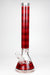 17.5" Check pattern 9 mm glass beaker bong-Red - One Wholesale