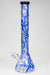 18" Spider web 9mm beaker glass bong-Blue - One Wholesale