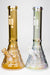 14" Infyniti embossed diamond beaker 7 mm glass bong- - One Wholesale