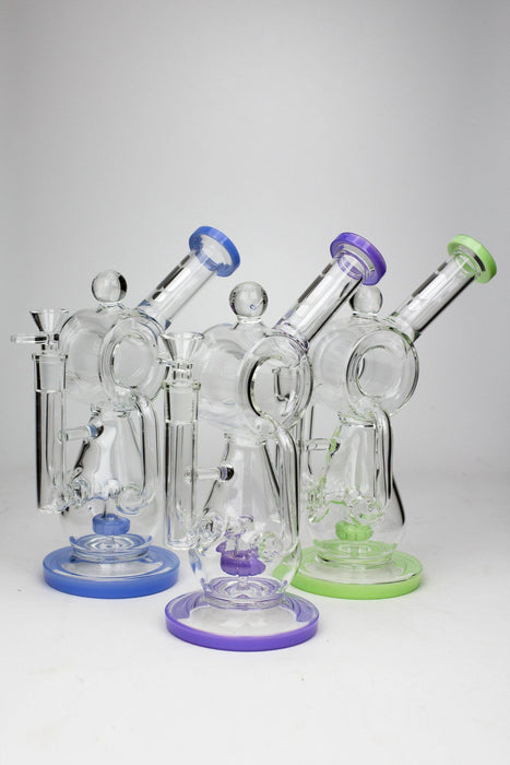 9.5" Infyniti barrel recycler with showerhead diffuser bong Other Shaped Bong ONE