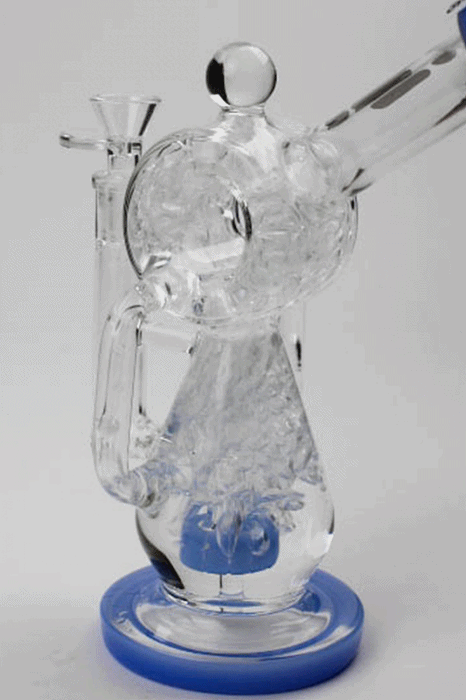 9.5" Infyniti barrel recycler with showerhead diffuser bong- - One Wholesale