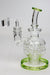 6" Genie Double glass recycle rig with shower head diffuser- - One Wholesale