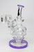 6" Genie Double glass recycle rig with shower head diffuser-Purple - One Wholesale
