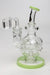 6" Genie Double glass recycle rig with shower head diffuser-Green - One Wholesale