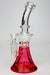 9" GENIE Shower head glass beaker bong with liquid cooling freezer-Red - One Wholesale