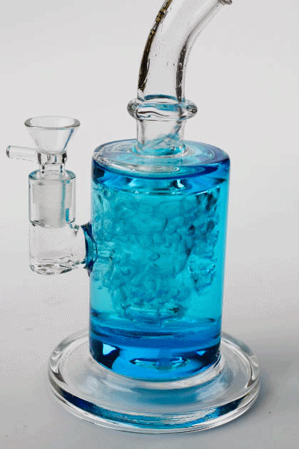 9" GENIE Shower head glass bong with liquid cooling freezer Rig ONE
